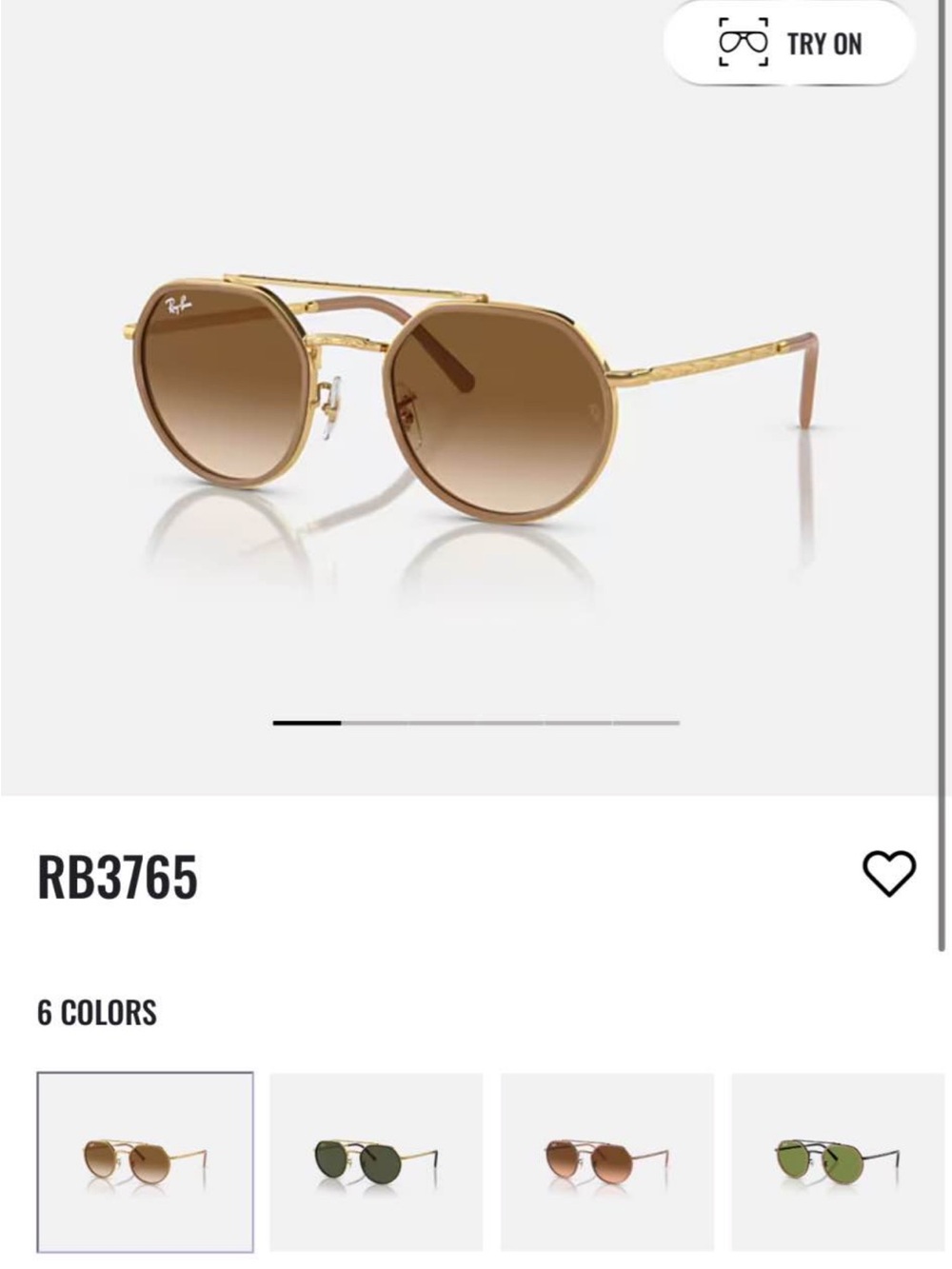 Ray-Ban Gold Frame Brown Gradient Women's Sunglasses